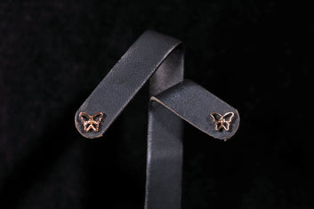 Gold Platted Butterfly Ear Tops