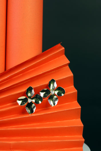 Vintage Dark Floral Earrings