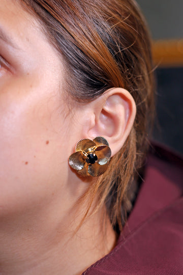 Multi-tone Floral Gem Earrings