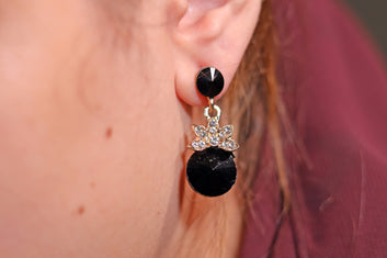 Dual Gem Beaded Earrings