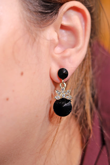 Dual Gem Beaded Earrings