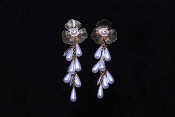 Artistic Floral Beaded Earrings