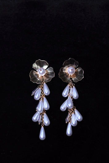 Artistic Floral Beaded Earrings