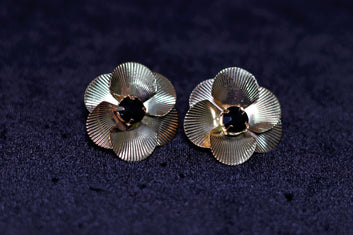 Multi-tone Floral Gem Earrings